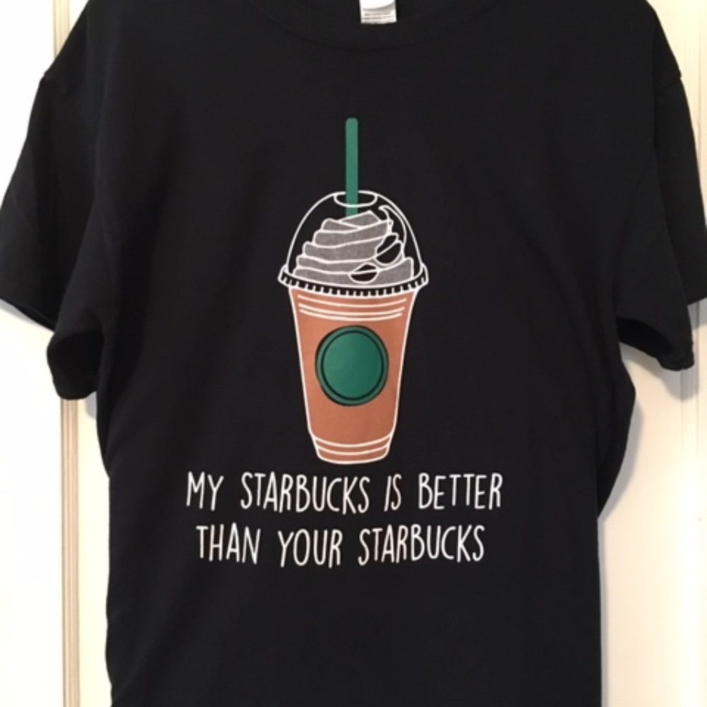 Black Starbucks Frappe Tee